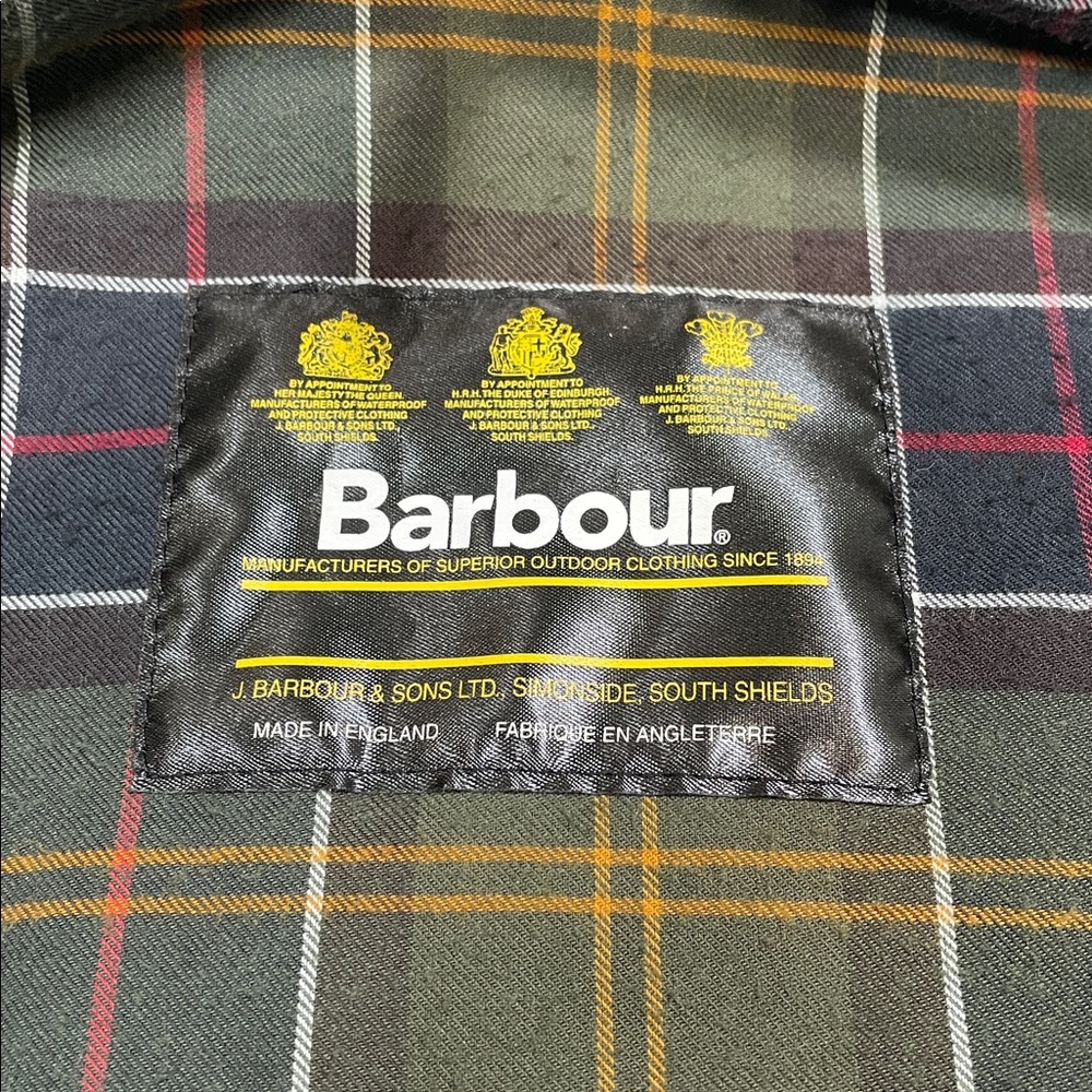 Mens Barbour Langdale Fleece Plaid Lined Jacket Coat Black Zip Up Size Large - Picture 10 of 15